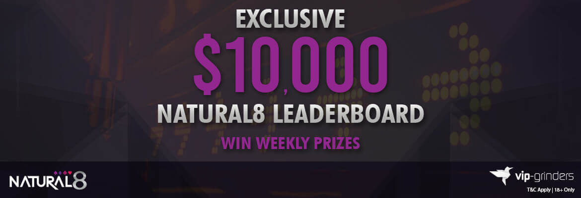 Exclusiva $10.000 Natural8 Leaderboard