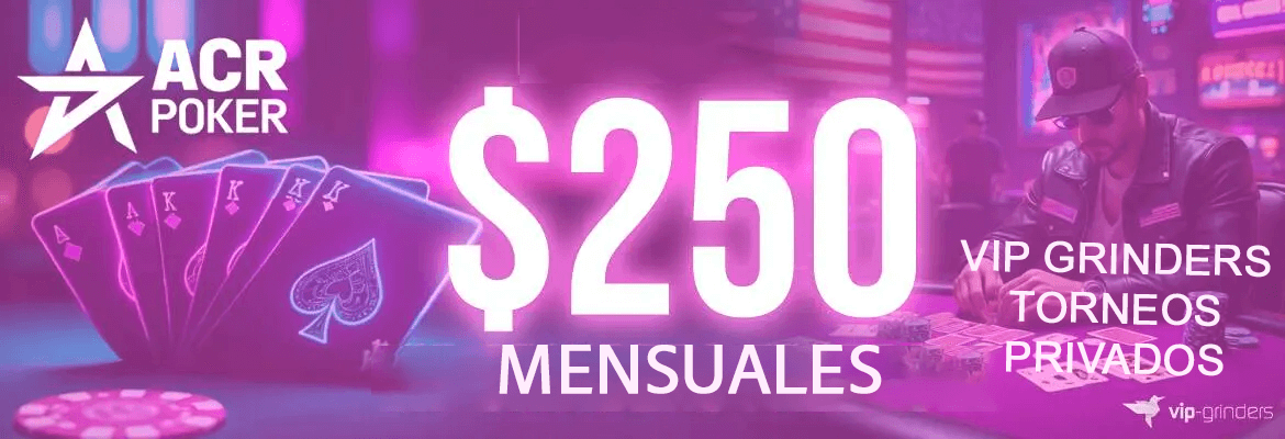 Afíliate y juega en el maravilloso freeroll de $250 en ACR Afíliate y juega en el maravilloso freeroll de $250 en ACR